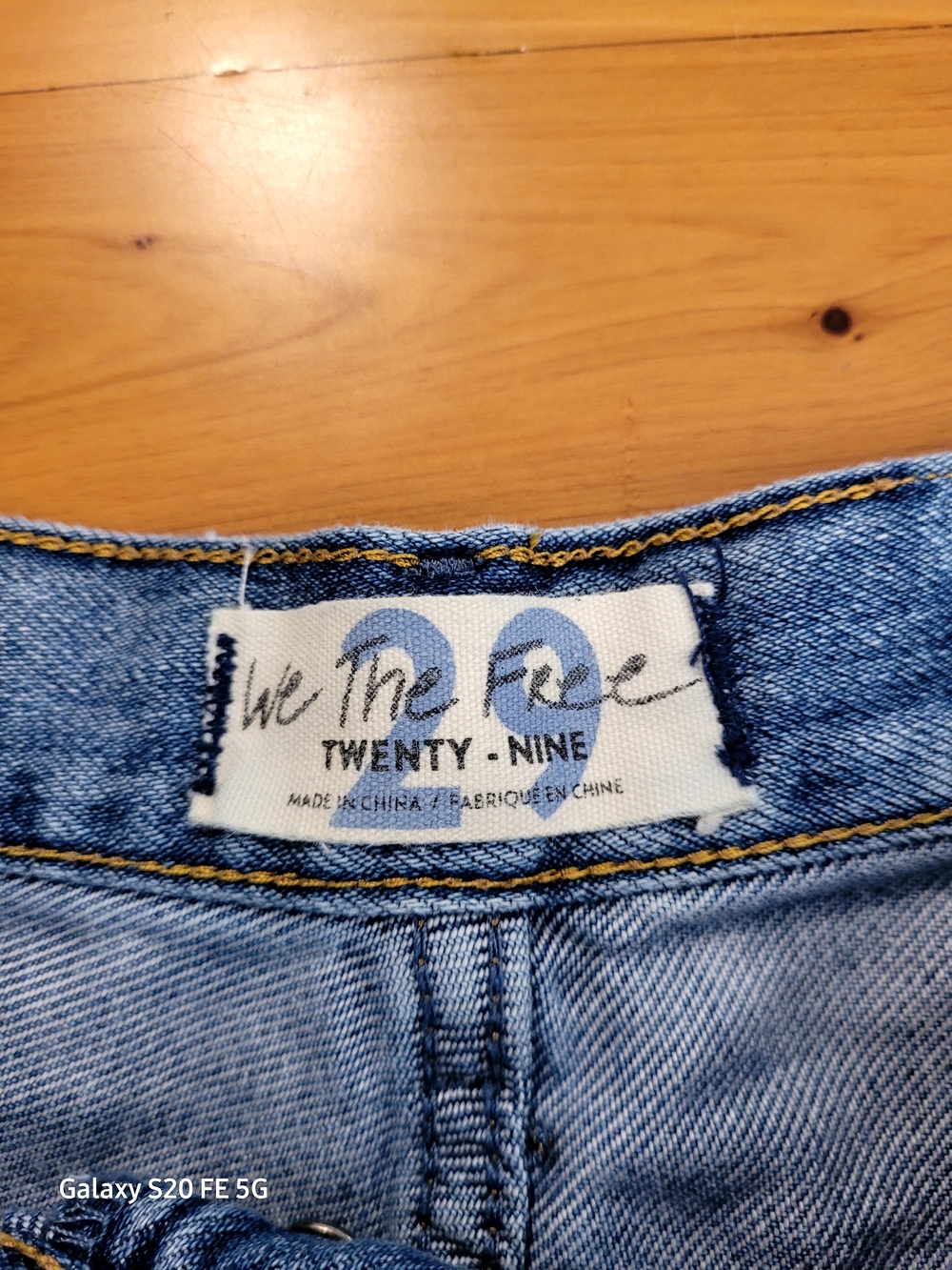 We The Free Light Blue Distressed Denim Cutoff Shorts - Picture 3 of 4